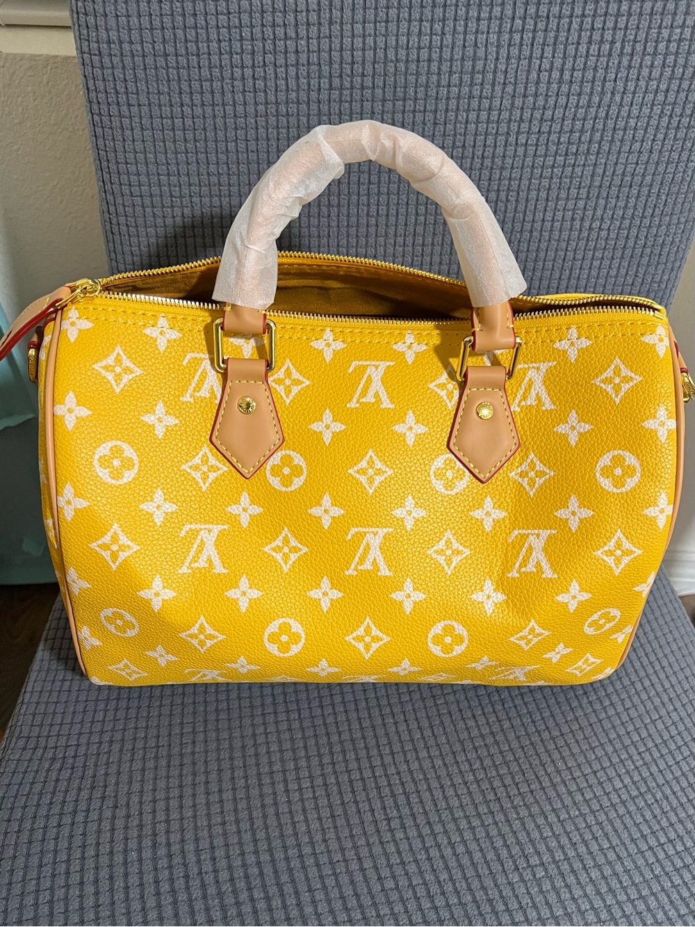 Yellow Monogram Satchel Bag -New